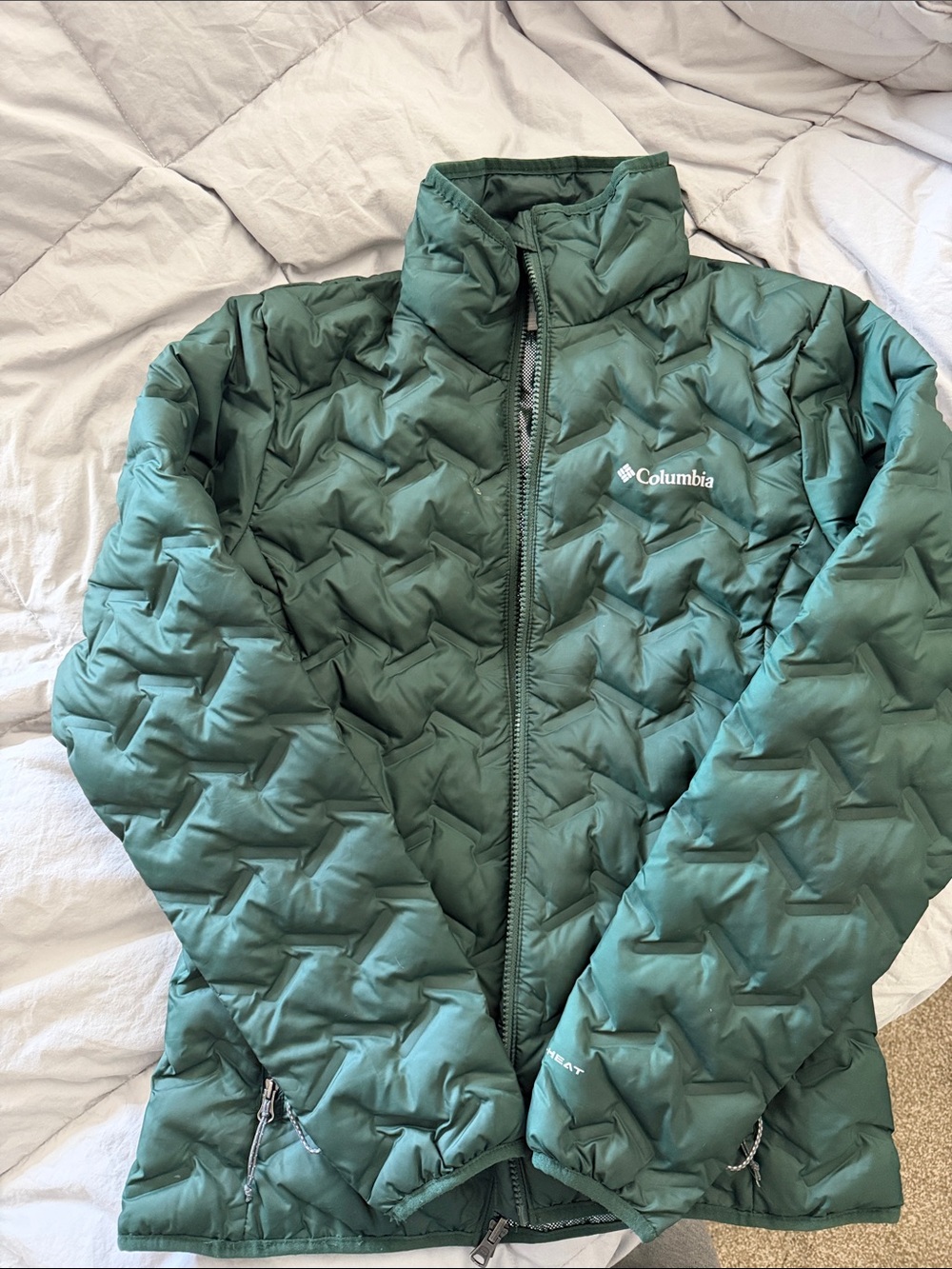 Columbia Women's Dark Green Quilted Packable Puffer Jacket